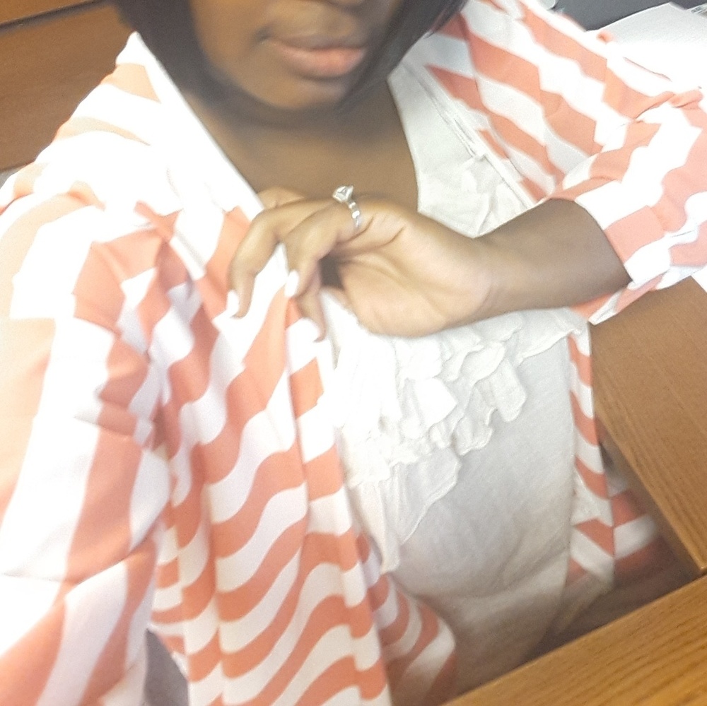 Striped Orange and Cream Jacket